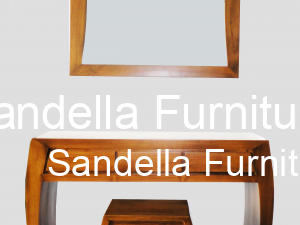 Rectangular console table with mirror