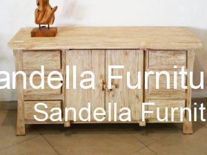 Rustic whitewashed sideboard