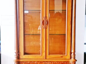 teak display cabinet