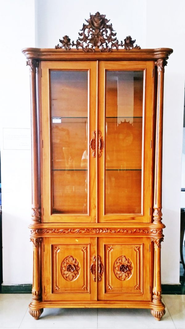 teak display cabinet