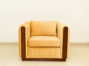 Cream-colour-fabric-single-seat-sofa