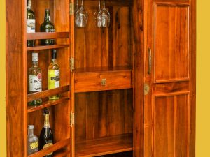 French Sleigh Liquor Cabinet