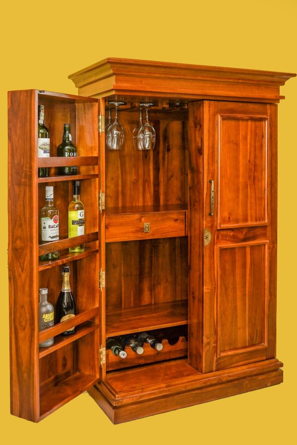 French Sleigh Liquor Cabinet