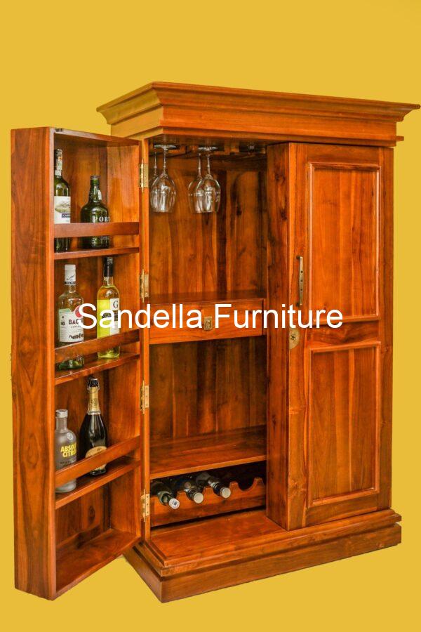 French Sleigh Liquor Cabinet | Sandella Furniture