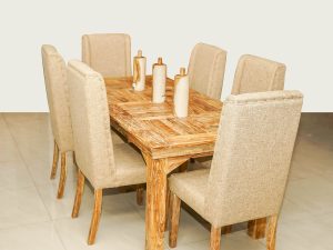 Rustic Dining Table with 6 Chairs Sri lanka