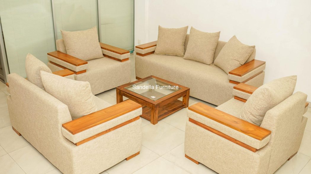 Wooden Square Sofa Set